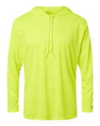 Badger Unisex B-Core Hooded Long Sleeve T-Shirt (Part 2 of 2) - Safety Yellow