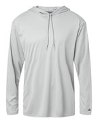 Badger Unisex B-Core Hooded Long Sleeve T-Shirt (Part 2 of 2) - Silver