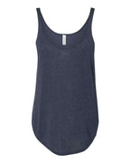 BELLA + CANVAS Women's Flowy Tank with Side Slit - Heather Navy