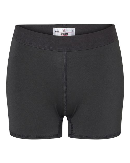 Badger Women’s 3" Pro-Compression Shorts - Black
