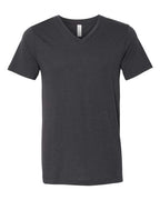 BELLA + CANVAS Unisex Triblend V-Neck Tee - Solid Dark Grey Triblend