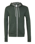 BELLA + CANVAS Unisex Sponge Fleece Full-Zip Hoodie Sweatshirt (Part 1 of 3) - Heather Forest