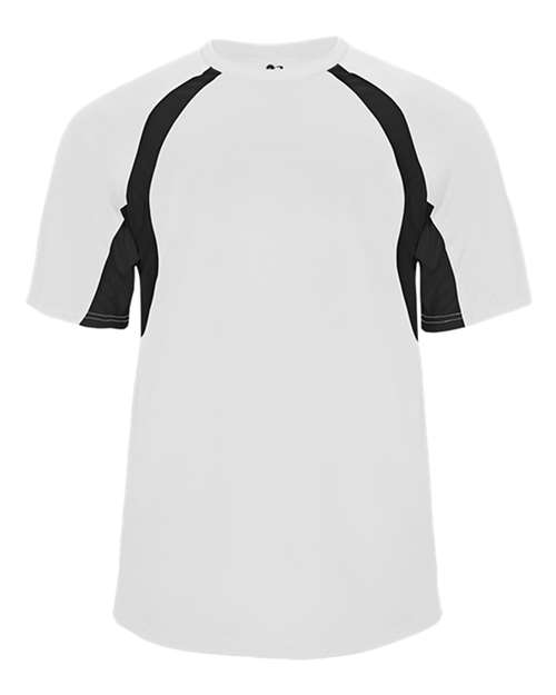 Badger Youth B-Core Hook T-Shirt - White/ Black