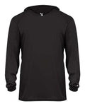 Badger Youth B-Core Hooded Long Sleeve T-Shirt - Black