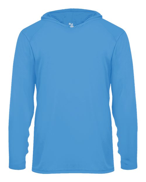 Badger Youth B-Core Hooded Long Sleeve T-Shirt - Columbia Blue