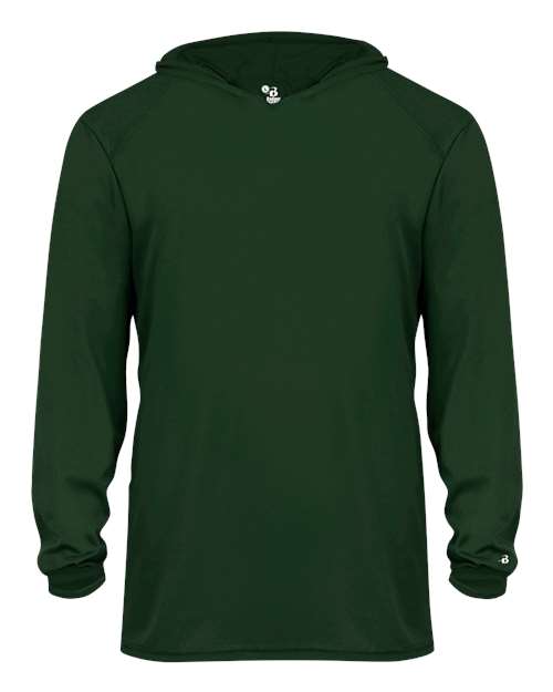 Badger Youth B-Core Hooded Long Sleeve T-Shirt - Forest