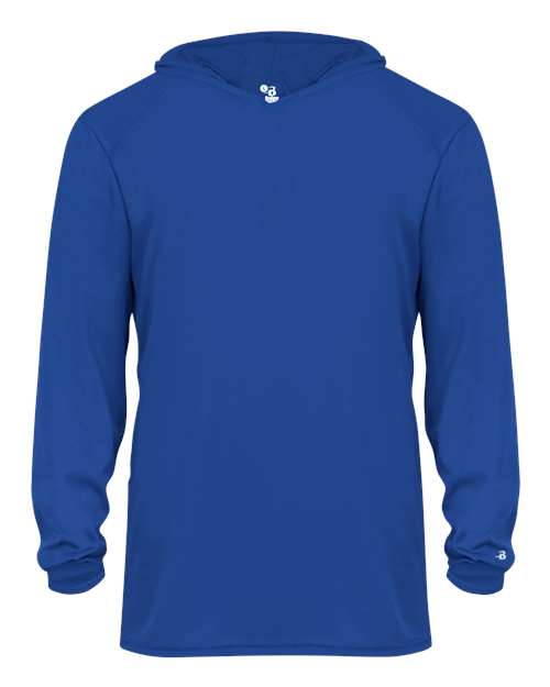 Badger Youth B-Core Hooded Long Sleeve T-Shirt - Royal