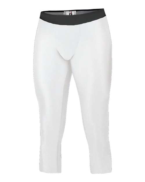 Badger Youth Compression Calf-Length Tights - White
