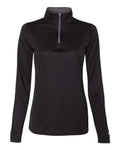 Badger Women’s B-Core Quarter-Zip Pullover - Black/ Graphite