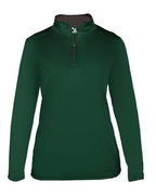 Badger Women’s B-Core Quarter-Zip Pullover - Forest/ Graphite