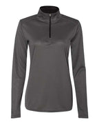 Badger Women’s B-Core Quarter-Zip Pullover - Graphite/ Black