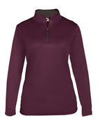 Badger Women’s B-Core Quarter-Zip Pullover - Maroon/ Graphite