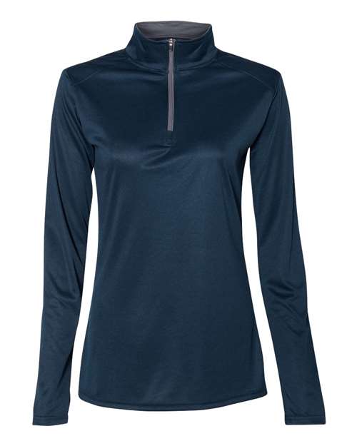 Badger Women’s B-Core Quarter-Zip Pullover - Navy/ Graphite