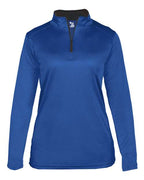 Badger Women’s B-Core Quarter-Zip Pullover - Royal/ Graphite