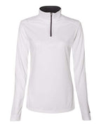 Badger Women’s B-Core Quarter-Zip Pullover - White/ Graphite