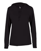Badger Women's B-Core Hooded Long Sleeve T-Shirt (Part 1 of 2) - Black