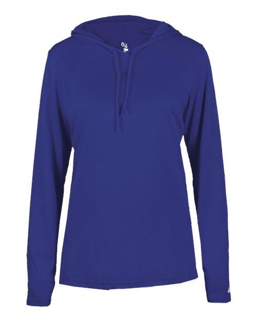 Badger Women's B-Core Hooded Long Sleeve T-Shirt (Part 1 of 2) - Royal