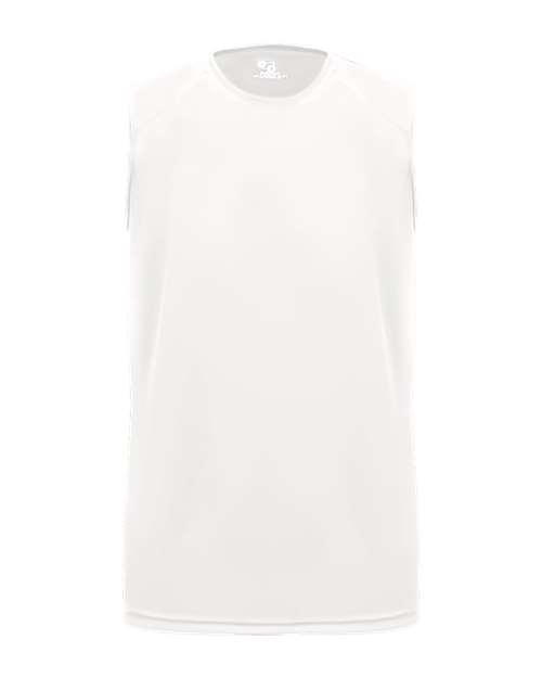 Badger Youth B-Core Sleeveless T-Shirt - White