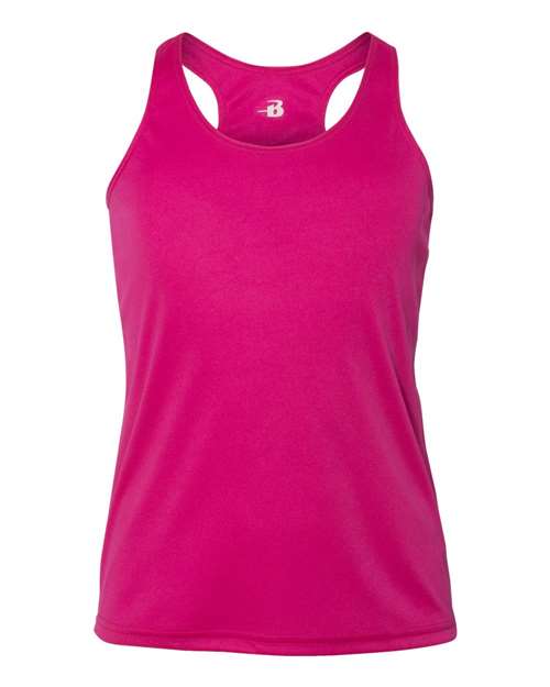 Badger Girls’ B-Core Racerback Tank Top - Hot Pink