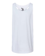 Badger Girls’ B-Core Racerback Tank Top - White