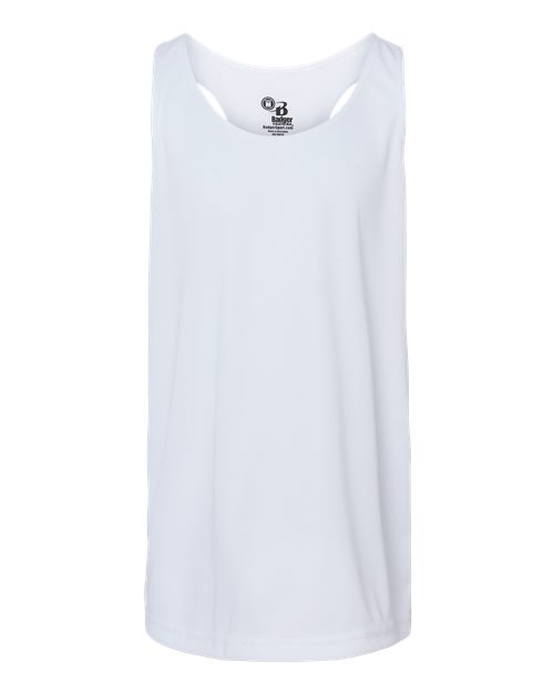 Badger Girls’ B-Core Racerback Tank Top - White