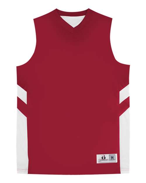 Badger Youth B-Pivot Rev. Tank Top - Red/ White