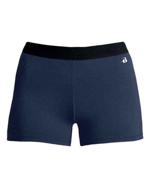 Badger Girls' Pro-Compression Shorts - Navy