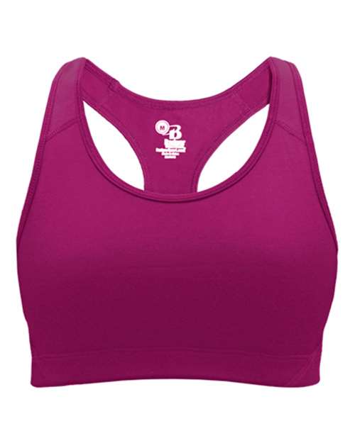Badger Girls' B-Sport Bra Top - Hot Pink