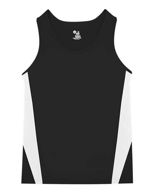 Alleson Athletic Youth Stride Singlet - Black/ White