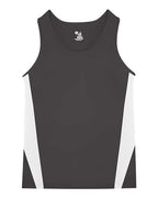 Alleson Athletic Youth Stride Singlet - Graphite/ White
