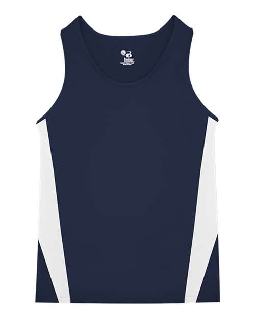 Alleson Athletic Youth Stride Singlet - Navy/ White