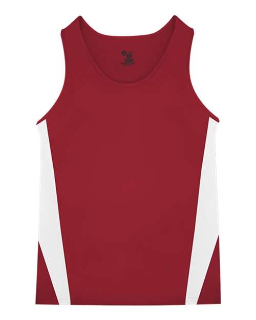 Alleson Athletic Youth Stride Singlet - Red/ White