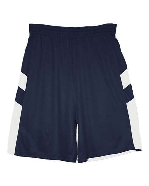 Alleson Athletic Men's B-Pivot Rev. Shorts - Navy/ White