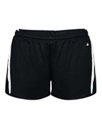Alleson Athletic Women's Stride Shorts - Black/ White