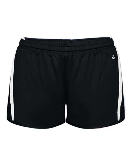Alleson Athletic Women's Stride Shorts - Black/ White