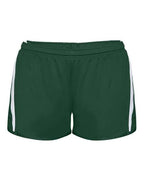 Alleson Athletic Women's Stride Shorts - Forest/ White