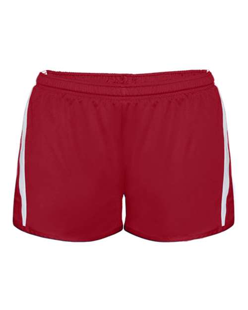 Alleson Athletic Women's Stride Shorts - Red/ White