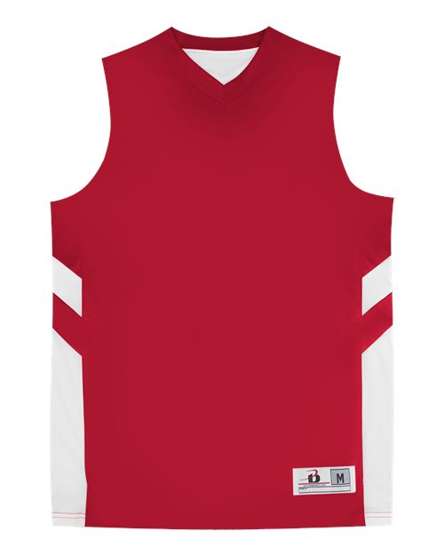 Alleson Athletic Men's B-Pivot Rev Tank Top - Red/ White