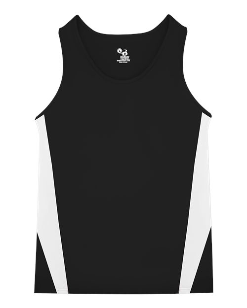 Alleson Athletic Men's Stride Singlet - Black/ White