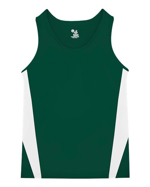 Alleson Athletic Men's Stride Singlet - Forest/ White