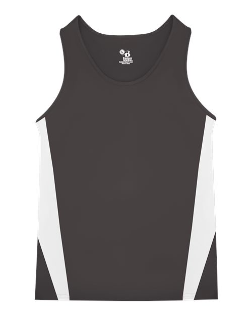 Alleson Athletic Men's Stride Singlet - Graphite/ White
