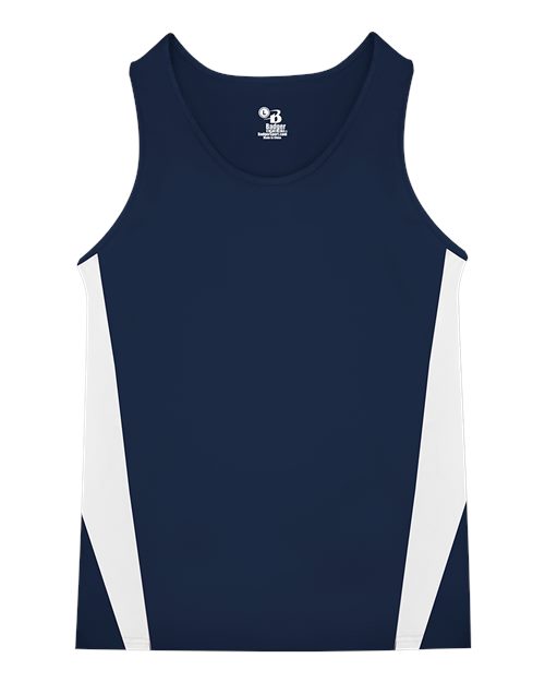 Alleson Athletic Men's Stride Singlet - Navy/ White