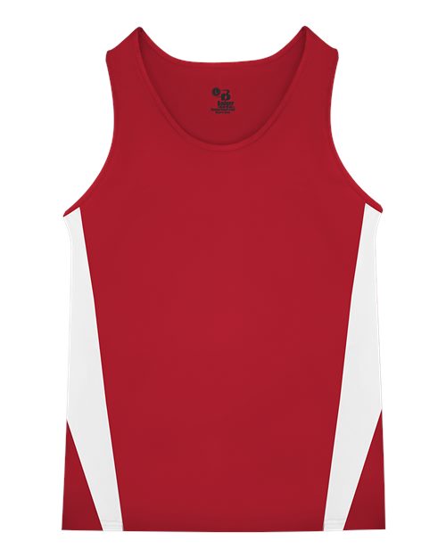 Alleson Athletic Men's Stride Singlet - Red/ White