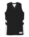 Alleson Athletic Women's B-Pivot Reversible Tank Top - Black/ White