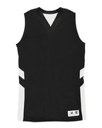 Alleson Athletic Women's B-Pivot Reversible Tank Top - Black/ White