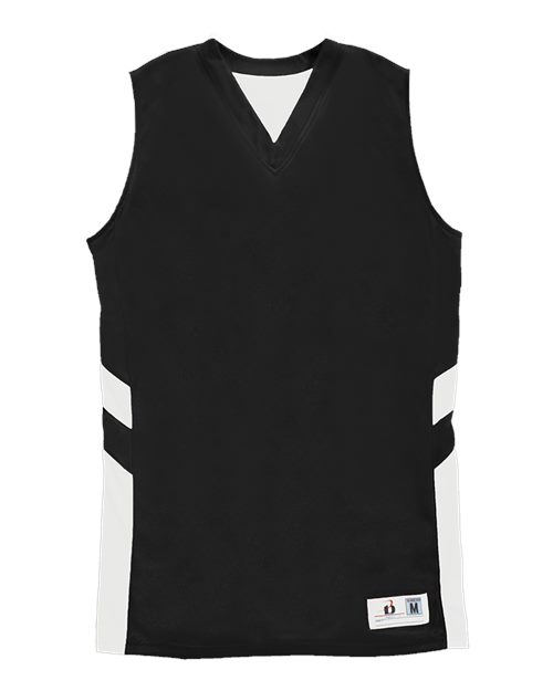 Alleson Athletic Women's B-Pivot Reversible Tank Top - Black/ White