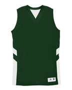 Alleson Athletic Women's B-Pivot Reversible Tank Top - Forest/ White