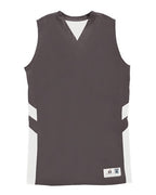 Alleson Athletic Women's B-Pivot Reversible Tank Top - Graphite/ White