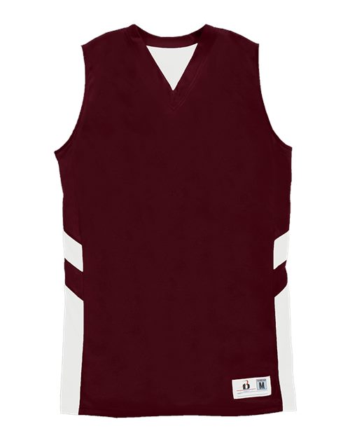 Alleson Athletic Women's B-Pivot Reversible Tank Top - Maroon/ White