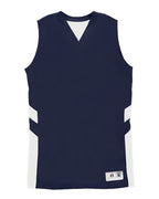 Alleson Athletic Women's B-Pivot Reversible Tank Top - Navy/ White